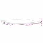 vidaXL Dessus de table 80x80x1 5 cm carré bois massif de hêtre