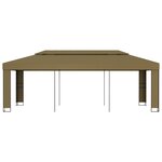 vidaXL Tonnelle avec double toit 3x6 m Taupe 180 g/m²