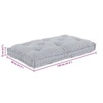 vidaXL Coussin de canapé sur palette Gris tissu