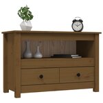 vidaXL Meuble TV Marron miel 79x35x52 cm Bois de pin massif