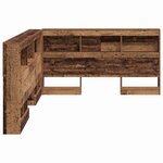 vidaXL Tête de lit de rangement Bois Ancien 135 cm Bois d'ingénierie