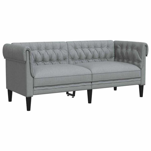 vidaXL Canapé Gris clair 182 5 x 74 5 x 74 5 cm Polyester