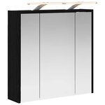 vidaXL Armoire Miroir de Salle de Bain Chêne noir 63 5 x 16 x 62 5 cm