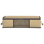 vidaXL Boîte de rangement avec fenêtre latérale transparente Crème