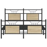 vidaXL Cadre de lit sans matelas chêne sonoma 150x200 cm
