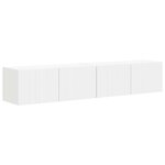 vidaXL Meuble TV mural 2 Pièces Blanc 60 x 31 x 29.5 cm Bois d'ingénierie