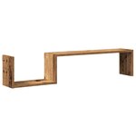vidaXL Étagères murales 2 Pièces vieux bois 100x15x20cm bois d'ingénierie