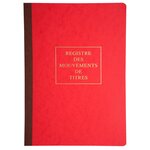 Piqûre 297x210 Registre Des Mouvements De Titres 40 Pages - Couleurs Assorties - X 5 - Le Dauphin