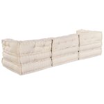 vidaXL Unité de canapé modulaire 3 Pièces Crème Tissu