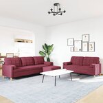 vidaXL Ensemble de canapés 3 Pièces repose-pied et coussins décoratifs