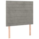 vidaXL Sommier à lattes de lit avec matelas LED Gris clair 100x200 cm
