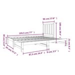 vidaXL Lit coulissant 2x(90x190) cm Bois de pin massif