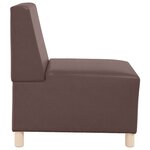 vidaXL Unité de Sofa Modulaire Sans Accoudoirs 3 Pièces Marron