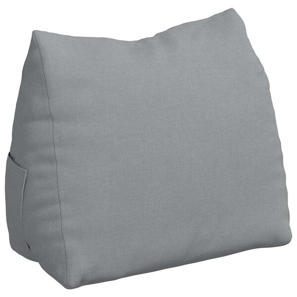 vidaXL Coussin de Dos Gris clair 60 x 20 x 50 cm tissu