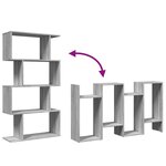 vidaXL Étagère séparatrice de pièce 4 niveaux sonoma gris 70x24x129 cm