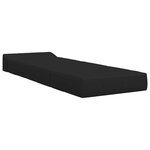 vidaXL Canapé-lit pliable Noir 200 x 70 x 15 cm Tissu