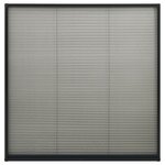 vidaXL Moustiquaire plissée à fenêtre Aluminium Anthracite 120x120 cm