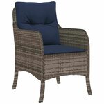 vidaXL Ensemble de salle à manger pour jardin 7 Pièces Gris polyrotin