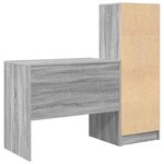 vidaXL Bureau avec rangement en gris sonoma