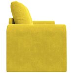 vidaXL Canapé-Lit 60cm Jaune Velours