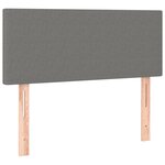 vidaXL Sommier à lattes de lit avec matelas et LED Gris foncé 90x200cm