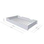 Tiroir de lit 80 x 200 avec sommier BUDDY - vert pétrole