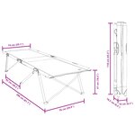 vidaXL Lits de soleil pliants avec sacs de transport 2 Pièces Vert armée 600D Tissu Oxford