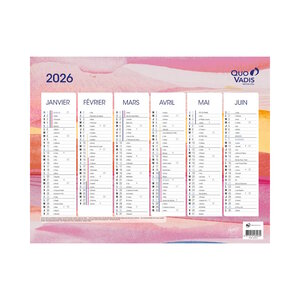 Calendrier Mural  2026 - 12 Mois - 27 x 21 cm - Fantaisie