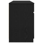 vidaXL Bureau avec porte Chêne noir 140 x 49 x 76 cm Bois d'ingénierie