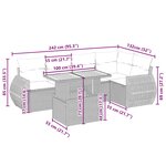 vidaXL Salon de jardin avec coussins 6 Pièces beige résine tressée