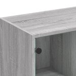 vidaXL Bibliothèque avec portes sonoma gris 136x37x109 cm