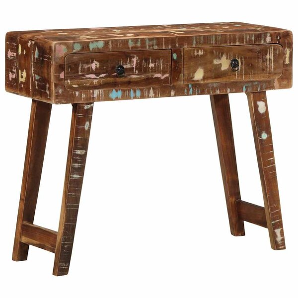 vidaXL Table console 90x32x75 cm bois massif de récupération