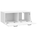 vidaXL Meuble TV mural Montage mural Blanc brillant 78 5 x 41 x 30 cm