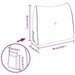 vidaXL Coussin de Dos Crème 60 x 24 x 50 cm tissu