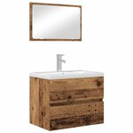vidaXL Ensemble de mobilier de salle de bain 2 Pièces Bois Ancien