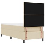 vidaXL Lit à Ressorts avec Matelas Crème 80x200 cm Tissu
