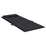 vidaXL Coussins de chaise à dossier haut lot de 4 noir tissu oxford