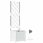 vidaXL Pots de jardin Blanc 40 x 40 x 142 cm Acier