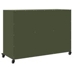 vidaXL Buffet vert olive 100 5x39x72 cm acier