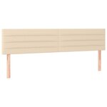 vidaXL Sommier à lattes de lit matelas et LED crème 120x190 cm tissu
