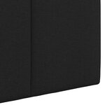 vidaXL Tête de lit suspendue Avec lumière LED Noir Tissu