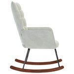 vidaXL Chaise à bascule Gris clair Velours
