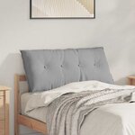 vidaXL Coussin de Dos Gris nuage 100 x 19 x 50 cm tissu