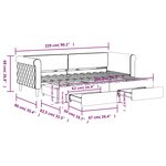 vidaXL Lit de jour avec gigogne et tiroirs sans matelas 80x200 cm
