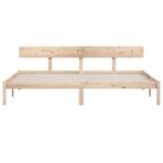 vidaXL Cadre de lit sans matelas bois massif 200x200 cm
