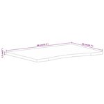 vidaXL Dessus de bureau avec courbe 80x50x2 5 cm manguier massif brut
