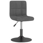 vidaXL Chaises pivotantes à manger lot de 6 gris foncé velours