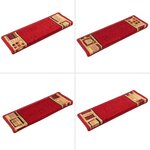 vidaXL Tapis d'escalier autoadhésifs 5 Pièces 65x21x4 cm Rouge