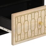 vidaXL Table de chevet 40x33x46 cm Bois de manguier solide