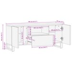 vidaXL Meuble TV - 105 x 33 5 x 46 cm  fait en bois de mangue massif.